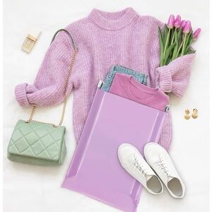Set of 20 12 x 15.5” Lavender Poly Mailers Self Seal Shipping Bags Sellers New